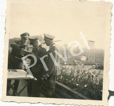 Foto WK II Wehrmacht General Offizier Besuch Quartier F1.34