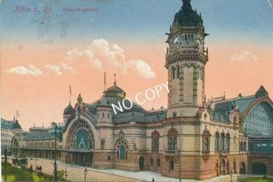 Postkarte Foto Ansichtskarte Köln am Rhein Hauptbahnhof 1916 C1.77