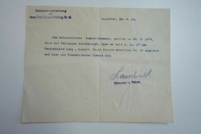 Paar Dokumente Gespannabteilung & Landsturm Infanterie Oberleutnant O2.73