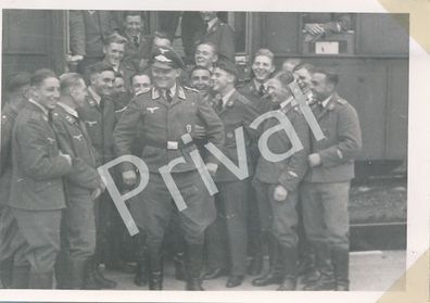 Foto WK II Luftwaffe Gruppe 5 Rückversetzung Craislheim FW Schminke Bahn F1.35