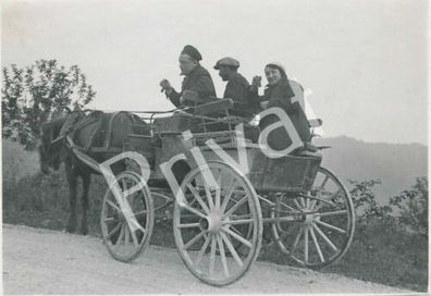 Foto 1931 Reise Pferdekutsche Rast Aspri&egrave; res Frankreich F1.43