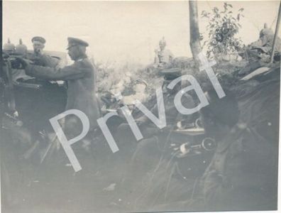 Foto WK I Soldaten Offiziere Stellung kurze Rast Frankreich France L1.34