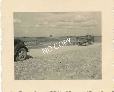 Foto WK II getarntes Militärfahrzeug der Wehrmacht G1.6