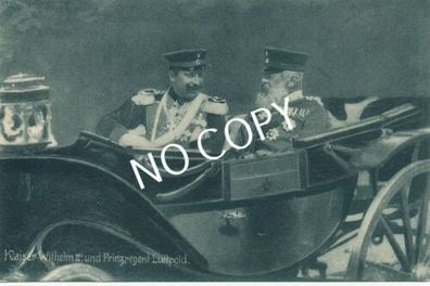 Foto PK Kaiser Wilhelm II und Prinzregent Luitpold in der Kutsche G1.29
