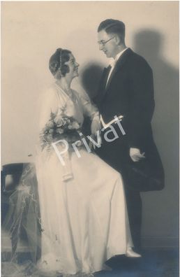 Foto Hochzeitsfoto Studioaufnahme 30er Jahre K1.79