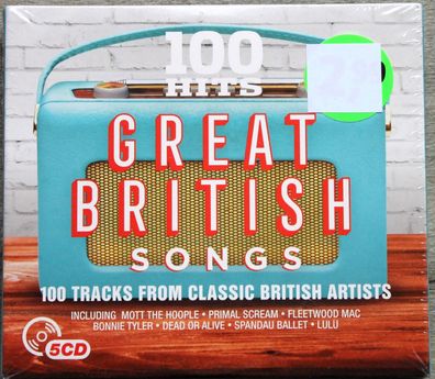 Various - 100 Hits Great British Songs (2017) (5xCD) (DMGN 100 184)(Neu + OVP)