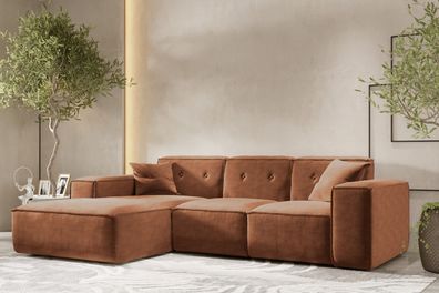 Ecksofa Eckcouch PULA stoff Perfect Harmony Orange