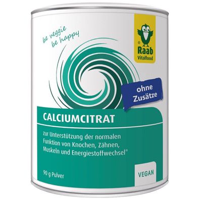 Raab Calciumcitrat Pulver 90g - Knochen, Zähne, Muskeln, Energiestoffwechsel