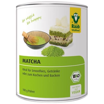 Raab Vitalfood Bio Matcha Basic 100g Matcha Grünteepulver - Koffeinhaltig