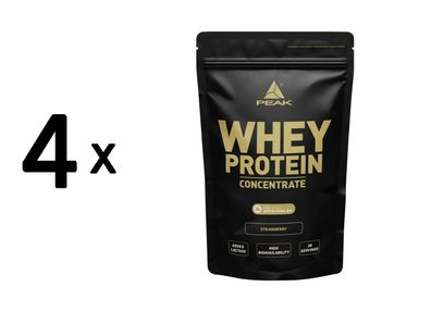 4 x Peak Whey Protein Concentrate (900g) Strawberry
