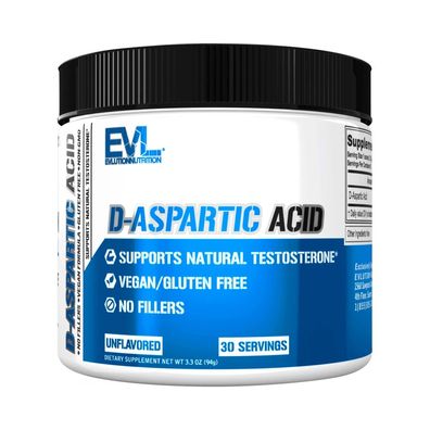 EVL Nutrition D-Aspartic Acid (30 serv) Unflavoured