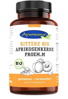 Ayursana Bittere Aprikosenkerne fermentiert und gemahlen, bio 500g