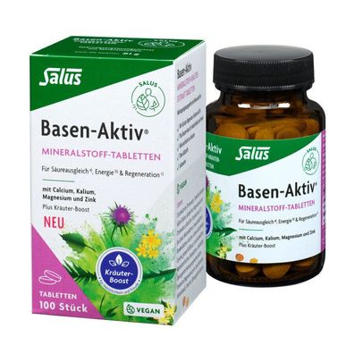 Basen-Aktiv® Mineralstoff-Tabletten 100 Stück (81g) - Säureausgleich, Energie