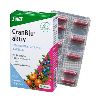 Salus CranBlu® aktiv Cranberry-Vitamin-Kapseln 10 Stück (5g) - Proanthocyanidine