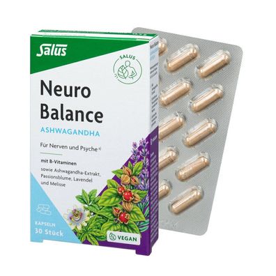 Salus Neuro Balance Ashwagandha Kapseln 30STK (13,5g) - mit B-Vitaminen