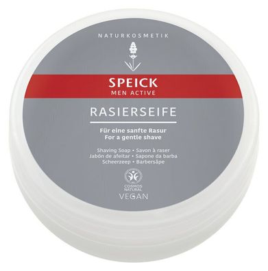 Speick Men Active Rasierseife 150g - cremiger Schaum, sanft zur Haut, Nassrasur