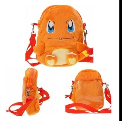Pokemon Glumanda Charmander Umhänge Tasche bag Stofftier Anime Plüsch Figur