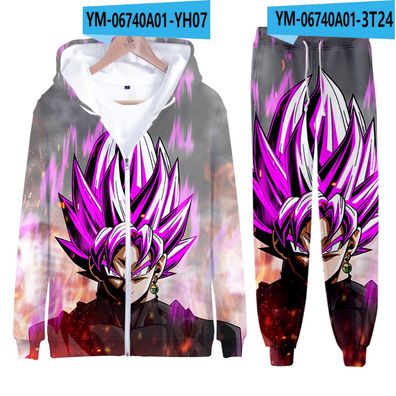 Anime Dragon Ball Sweatshirt Leggings Son Goku S-4XL Super Saiyan Hoodie Hose 2er Set