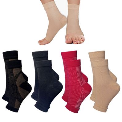 Neuropathie-Socken für Damen und Herren, 4 Paar, beruhigende Linderung, L/ XL