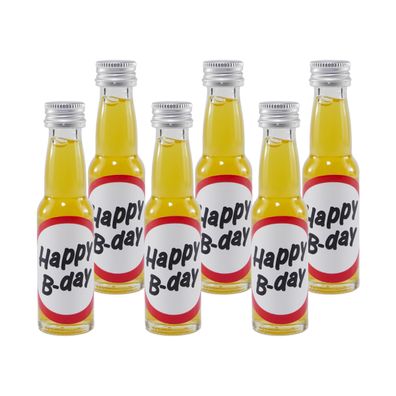 Spaßflasche Maracuja-Likör "Happy B-day" (12 x 0,02L)