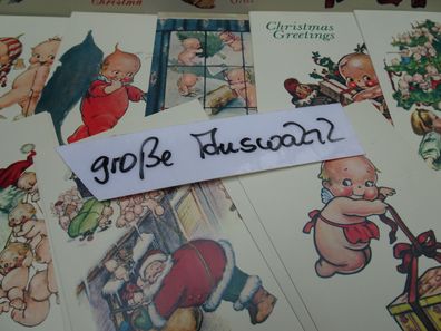 C) 1980 Shackman England Postkarte AK Merry Christmas Engel mit Humor lustig