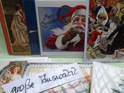 2x C) 2011 Scala England Nostalgie Vintage Grußkarten Weihnachten Christmas