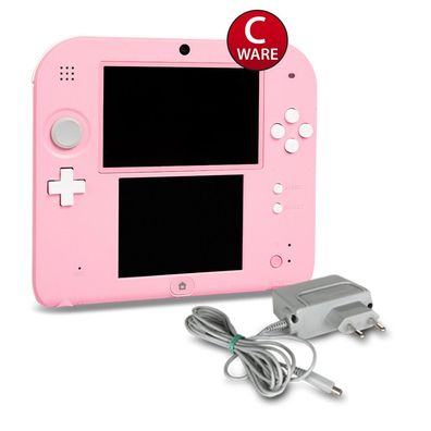 Nintendo 2DS Konsole in Pink Rosa / Weiss + Ladekabel #27C