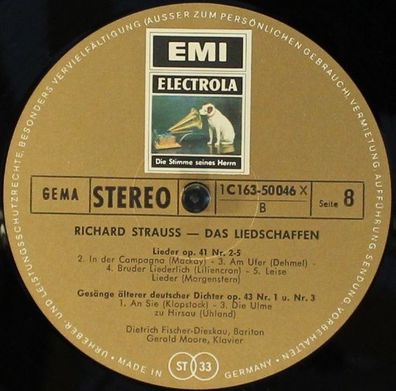 EMI C 163-50043/51 - Das Liedschaffen