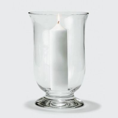 Lambert Mallorca Windlicht groß Glas klar, H 31 cm, D 21 cm, für Kerze: D 6 cm, L ...