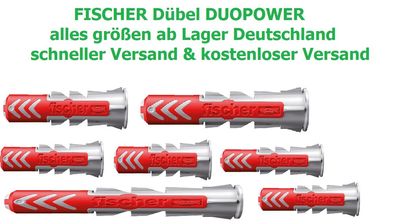 Fischer Dübel Duopower DÜBEL 5 6 8 10 12 14 mm 2 Komponenten schnelle Versand ?