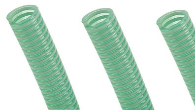 PVC Saug Druckschlauch Grün mit Stützwendel PVC Spirale Meterware alle Größen ?