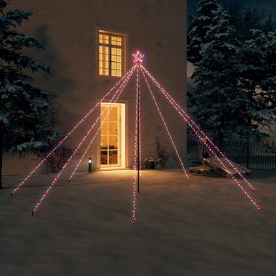 vidaXL Weihnachtsbaum-Lichterketten Indoor Outdoor 576 LEDs Bunt 3,6 m