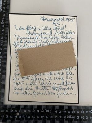 Prinz Albert & Mathilde zu Sachsen - handgeschriebener Brief 1952 X28