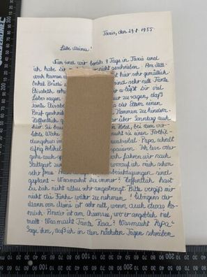Prinz Albert & Mathilde zu Sachsen - handgeschriebener Brief 1955. X28