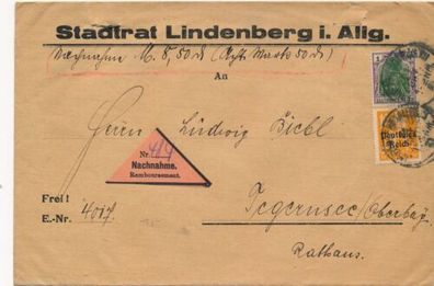 Brief Beleg Deutsches Reich 1921 1 Mark MI 150 & 10 Pfennig MI 120 - MIF X34
