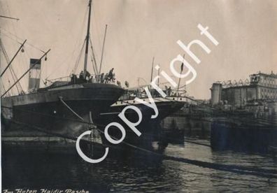 Foto WK1- Schiffe im Hafen Haidir Pascha Konstantinopel X58