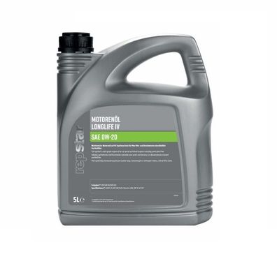 Repstar Motorenöl Longlife IV 0W20, 5 Liter