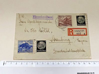 Brief Beleg Deutsches Reich 1940 Einschreiben Oberbürgermeister Straubing X72