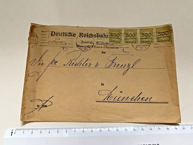 Brief Beleg Deutsches Reich 10X 500 Millionen X72