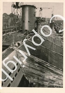 Foto WK2 - Marine U Boot U 34 im Bau fertigung Dock X73