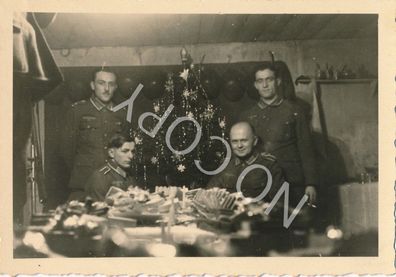 Foto WK2 -Russland Nord Front Weihnachtsfeier 1942 X85