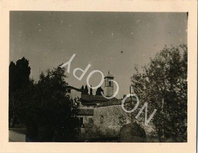 Foto WK2 - Italien 1944 - Wehrmacht - Blick auf Dorf Kirche X84