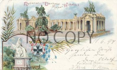 Antike Postkarte - National Denkmal Kaiser Wilhelm Mercur 2,5 Pf. Hannover X8