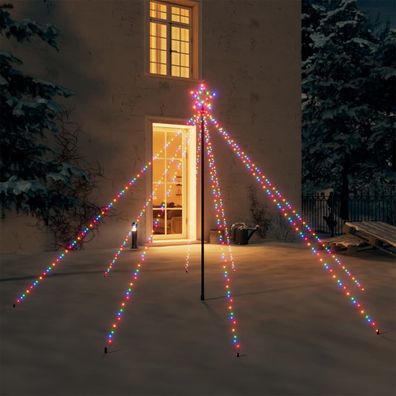 vidaXL Weihnachtsbaum-Lichterketten Indoor Outdoor 400 LEDs Bunt 2,5 m