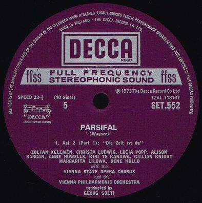 DECCA SET 550-4 - Parsifal