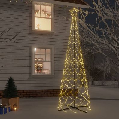 vidaXL LED-Weihnachtsbaum Kegelform Warmweiß 500 LEDs 100x300 cm