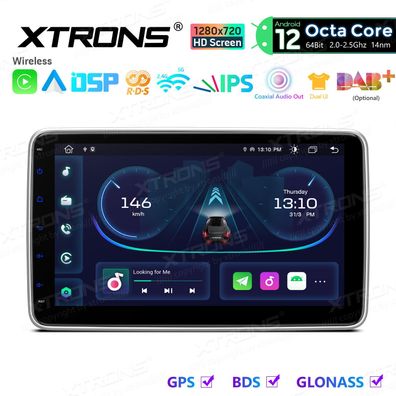 Xtrons DE123L 1-DIN Universal | 10,1" | Android 12 | Octa Core | 2GB RAM | 32GB ROM