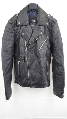 Barneys Originals full zip Leder biker Jacke in schwarz Gr. M Herren - NEU!!!