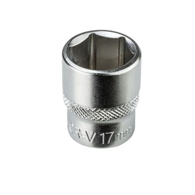 Stecknuss Sechskant 17mm 6 Kant 3/8" kurz (CR-V)