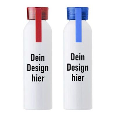 Alu Trinkflasche Geschenk personalisiert mit Name Text Foto oder Logo bedrucken